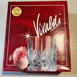 Crystal Vivaldi Old Fashion Tumblers from Italy